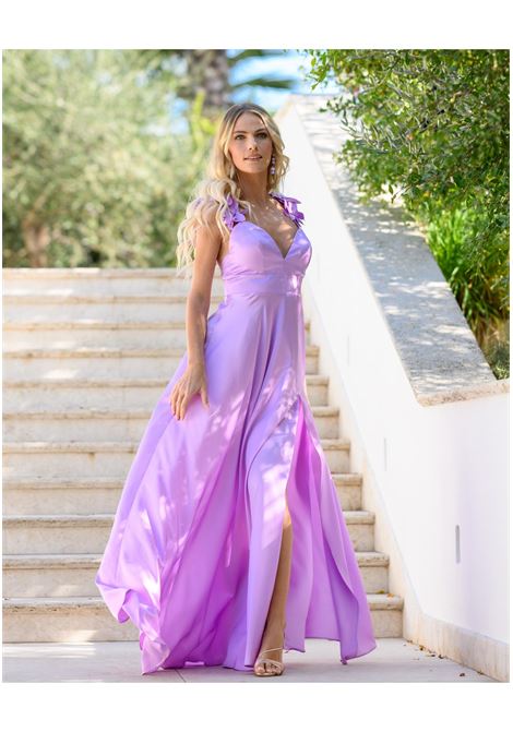 LONG SATIN DRESS MISS MAX MISS MAX | dress | 6387041